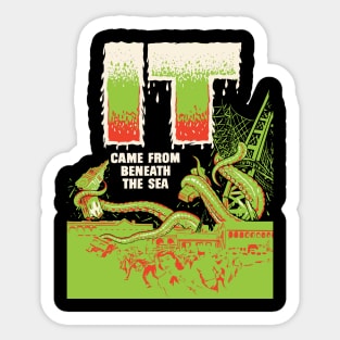 It Came From Beneath the Sea )( Cult Classic Horror Sci Fi Fan Art Sticker